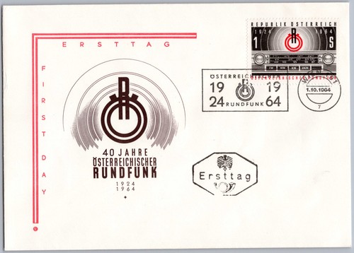 Austria fdc 1964 anni di - austria,
