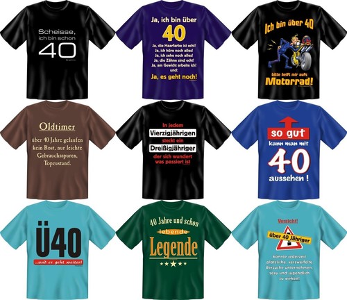 Shirt uomo compleanno - uomo, 40°