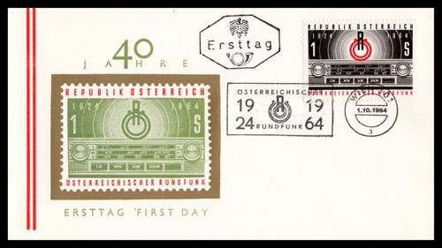Austria fdc anni radio - 40,